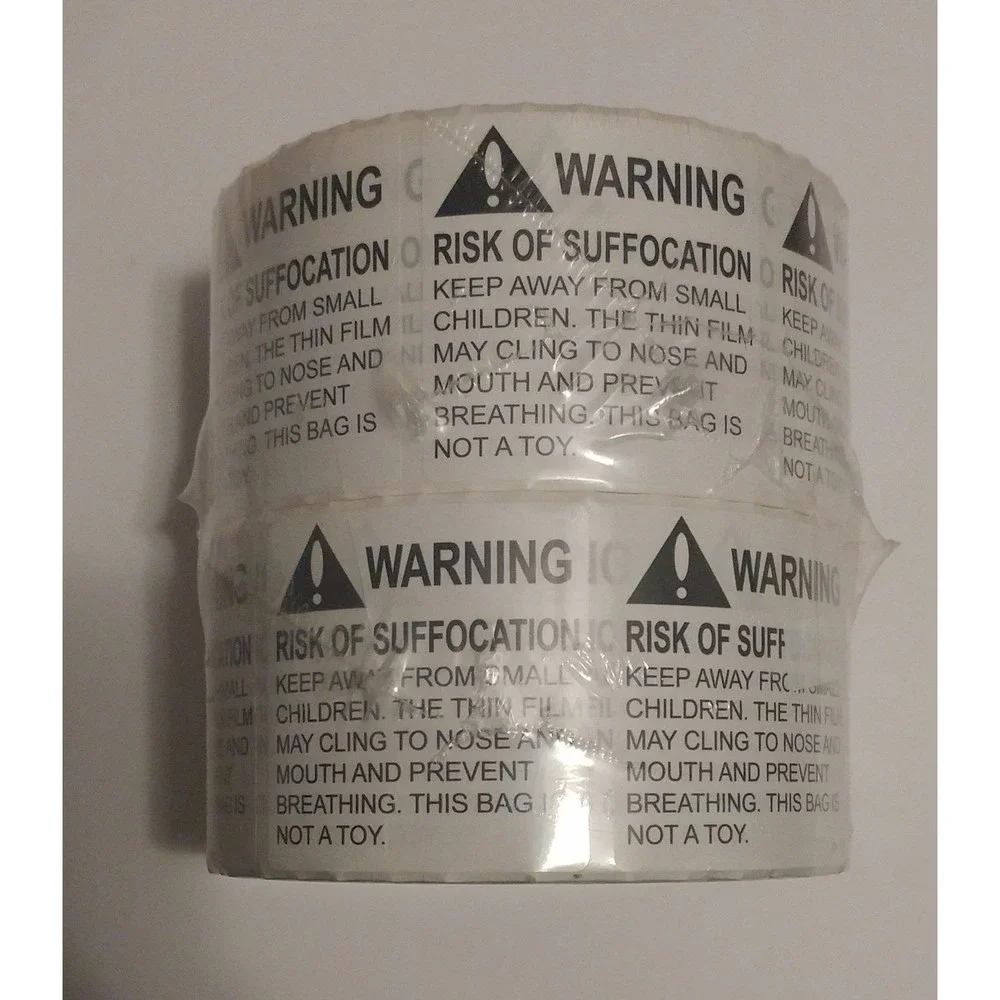 Suffocation Warning 1000 Labels